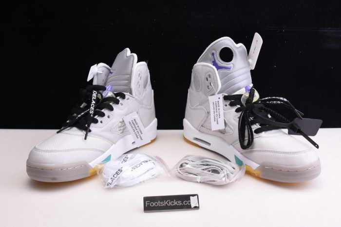OFW Air Jordan 5 white green purple  CT8480-105