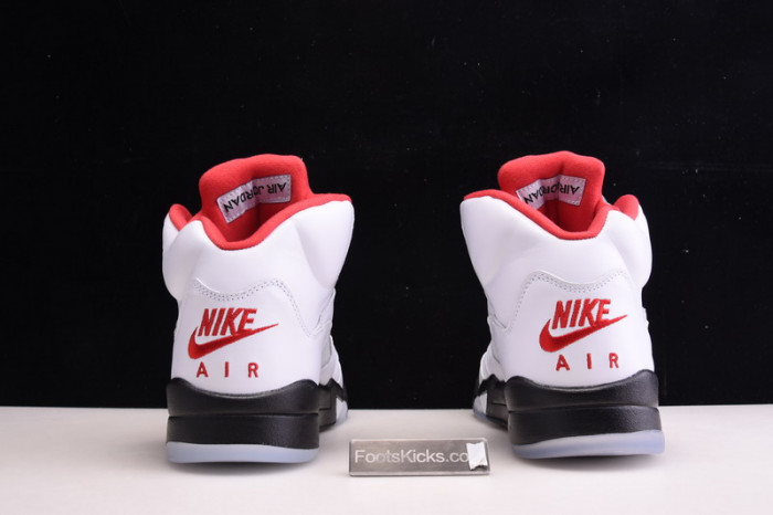 Air Jordan 5 Fire Red 2020 Silver Tongue DA1911-102