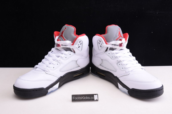 Air Jordan 5 Fire Red 2020 Silver Tongue DA1911-102