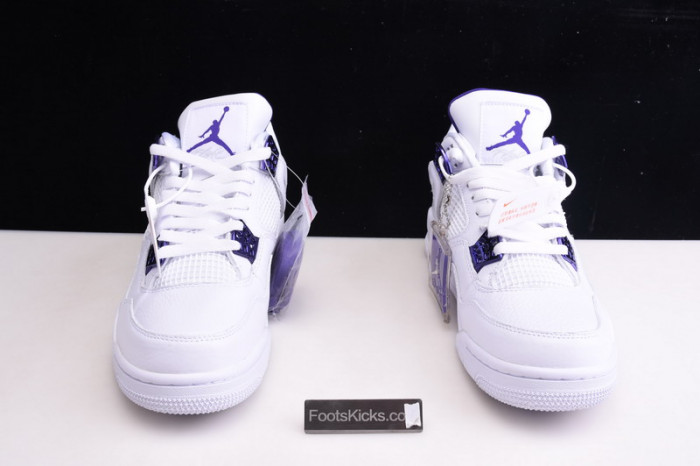 Air Jordan 4 Retro “Pure Money”  white purple CT8527-115