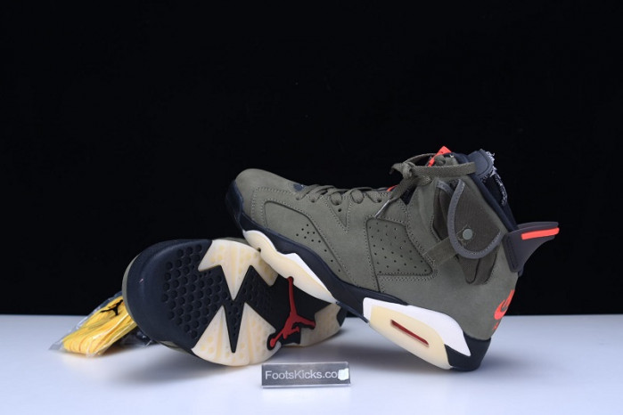 Travis Scott Air Jordan 6 Medium Olive Cactus Jack CN1084-200