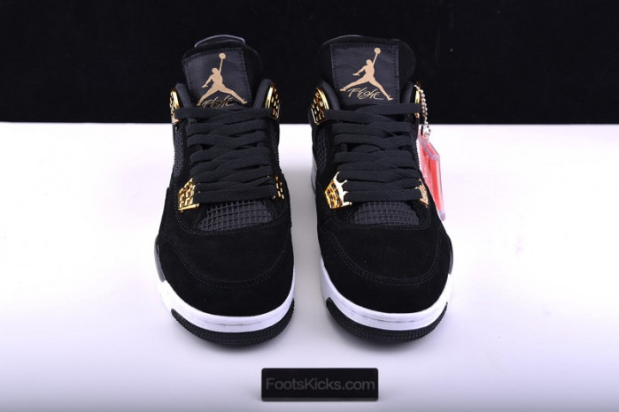 Air Jordan 4 “Royalty”  Black/Metallic Gold-White mens 308497-032