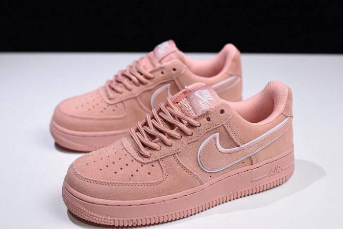 Nike  Air Force 1 07 Suede Women Lifestyle Shoe Pink AA1117-601