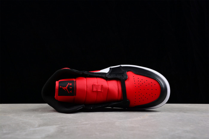 air Jordan 1 Mid White Black Red 554724-079