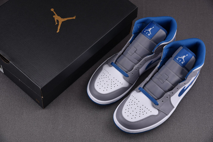 air Jordan 1 Mid True Blue Cement  DQ8423-014