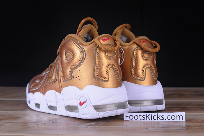 NIKE AIR MORE UPTEMPO "SUPREME" Metallic Gold/White 902290-700